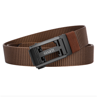 GUGETI Men's Tactical Belt with Hollowed Automatic Buckle 3.5CM